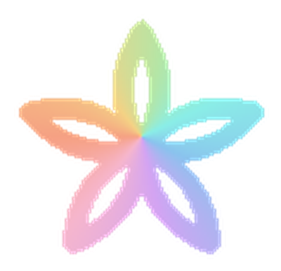 The Full Bloom Set flower, showing all seven set colours