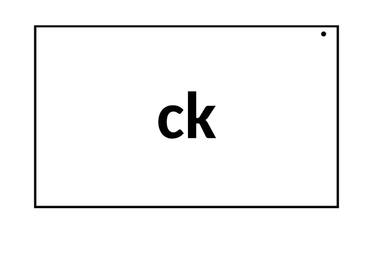 ck, dge, tch & Split Vowels phonics flashcard front