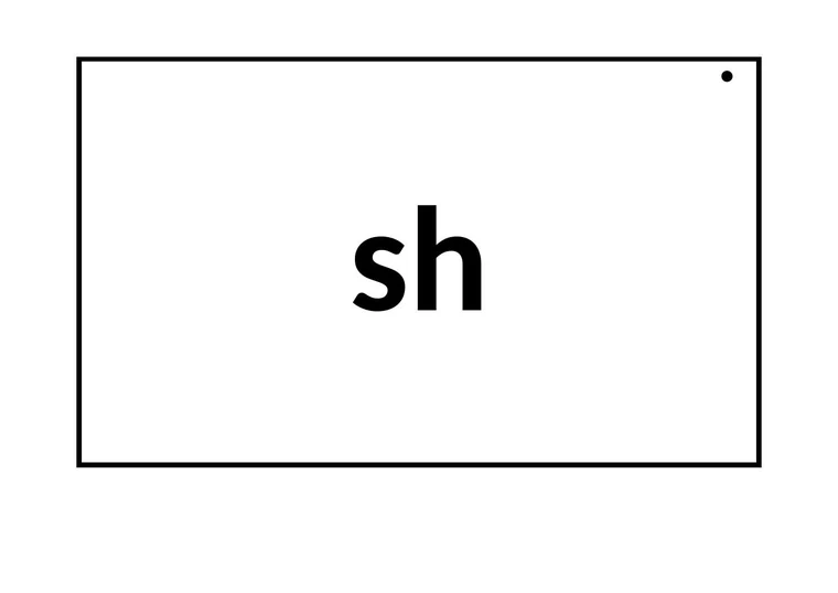 Digraphs & FLOSS phonics flashcard front