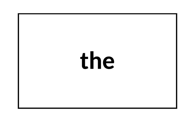 Heart Words phonics flashcard front