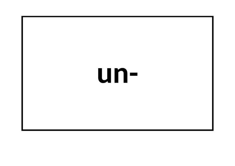 Suffixes & Prefixes phonics flashcard front
